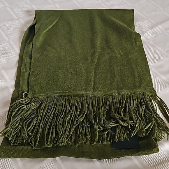 Charm Joah Women's Fringed Scarf One Size Green - Picture 11 of 16